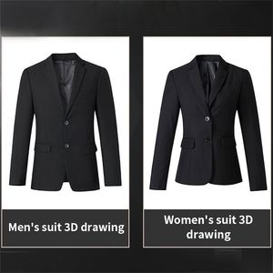 Custom European Size Business Suit Men and Women 2 Pieces Office Luxury Gift <b>Set</b> Formal <b>Blazer</b> Suit for Corporate - Product Image 6