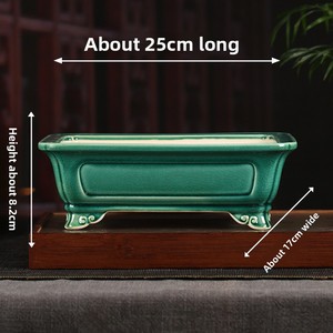 Vente en gros grand <span class=keywords><strong>pot</strong></span> à bonsaï en céramique émaillée <span class=keywords><strong>rectangulaire</strong></span> violette vente directe pour <span class=keywords><strong>pot</strong></span> de fleur d'eau - Product Image 6