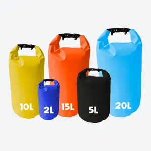 לוגו מותאם אישית חיצוני ספורט צף רפטינג טיולי 2L 3L 5L 10L 15L 20L עמיד 500D PVC ברזנט אוקיינוס חבילה עמיד למים יבש תיק