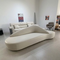 Sofá Seccional Modular de Lujo Moderno Nórdico, Curvo en Forma de Serpiente, de Cuero PU Duradero, Diseño Orgánico Pebble, para Villa, Gimnasio, Hospital, Sala de Estar