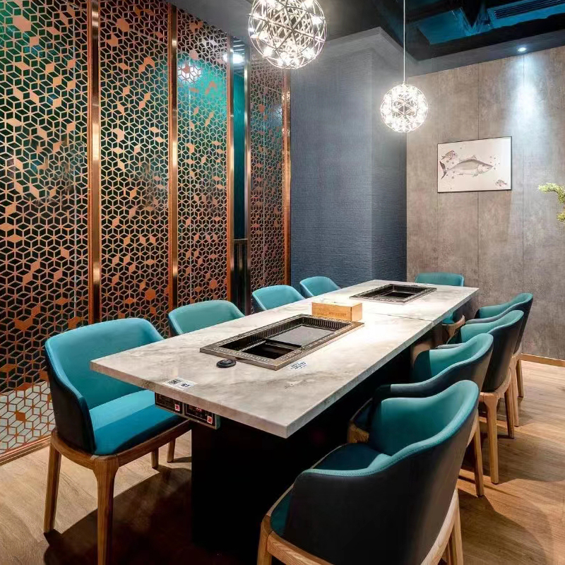 Хит продаж продукция завода коммерческие бездымного Горячий Горшок стол для барбекю