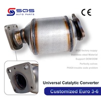 Convertisseur catalytique universel de haute qualité SQS OEM/ODM, convertisseur catalytique frontal à trois voies, personnalisé Euro 3-6 avec CE