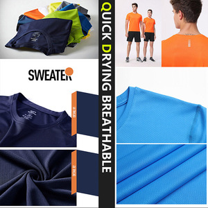 Muestras <span class=keywords><strong>Gratis</strong></span> de Camisetas, Impresión de Camisetas Personalizadas, Camisetas Deportivas de Poliéster para Gimnasio - Product Image 5
