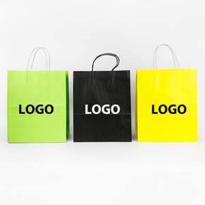 Sacs en papier kraft personnalisés avec poignée, imprimés, prix compétitif, vente en gros en Chine, sacs en papier alimentaire avec votre propre logo - Product Image 5