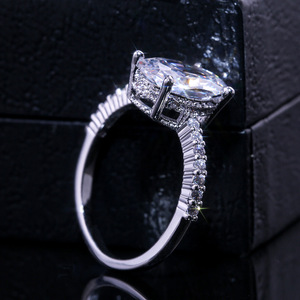 Sang Trọng Lớn Hình Bầu Dục Cắt Zircon Vòng Micro Paved <span class=keywords><strong>CZ</strong></span> Nhẫn Cho Đồ Trang Sức Thời Trang Bạc Nữ Nhẫn Cưới Cho Phụ Nữ - Product Image 6
