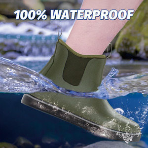 Bottes <span class=keywords><strong>de</strong></span> pont vert foncé pour hommes, bottes <span class=keywords><strong>de</strong></span> pêche en néoprène et caoutchouc, bottes <span class=keywords><strong>de</strong></span> <span class=keywords><strong>pluie</strong></span> et <span class=keywords><strong>de</strong></span> boue à la cheville, bottes <span class=keywords><strong>de</strong></span> mode pour femmes pour la navigation maritime - Product Image 2