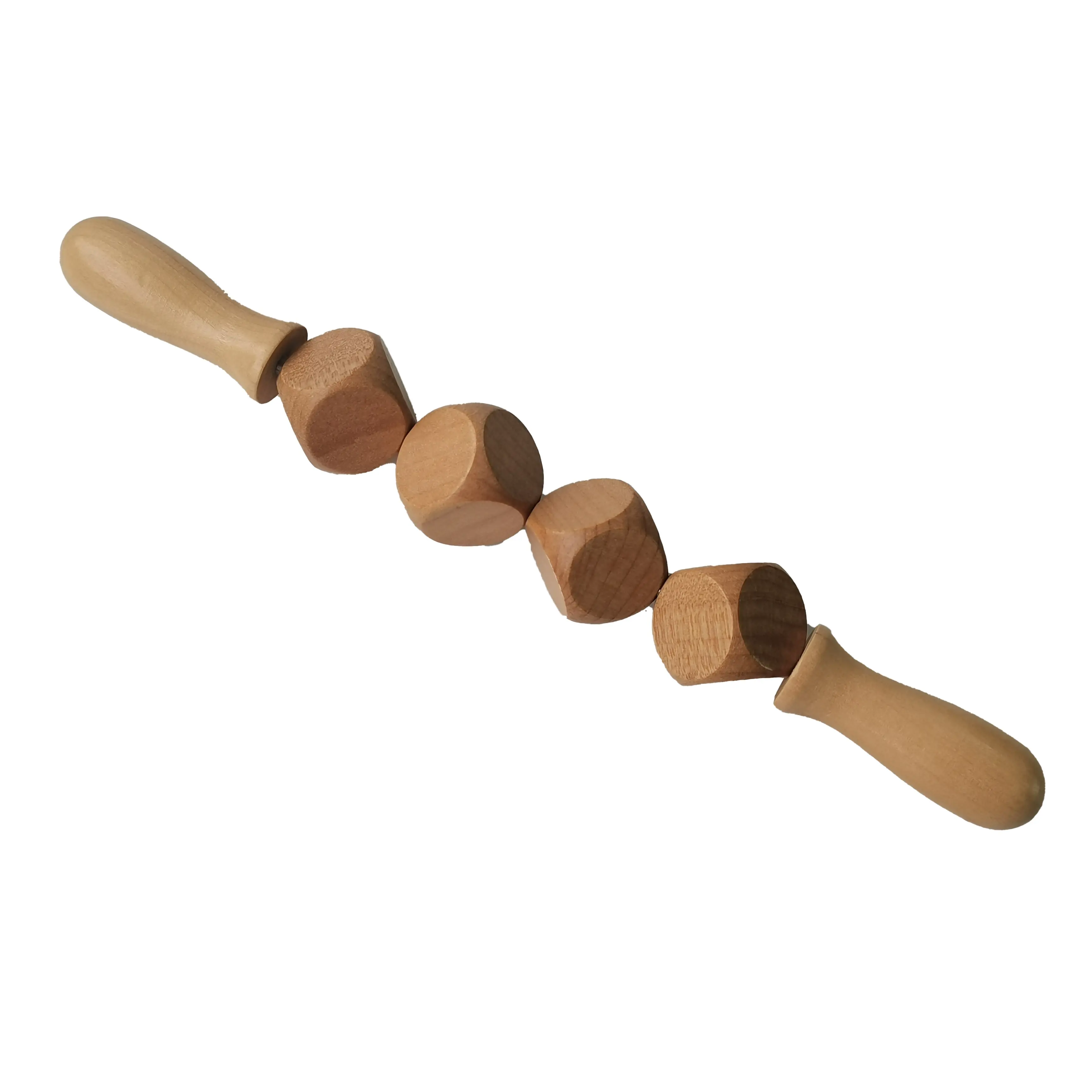 High Quality Wooden Back Massage Tool Four Square Roller Stick Wholesale Special Shape Sifter Efficiency Massager