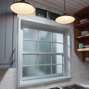 Hiện đại Thiết kế Châu Âu Đôi Treo Nhôm up-down trượt Sash cửa sổ hợp kim bền Khung sợi thủy tinh màn hình cho nhà bếp sử dụng - Product Image 1