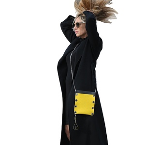 Borsa in Materiale Mat-b, Artigianale Italiana in PVC e Cotone, Stile Rock Classico, Sostenibile, Alta Qualità, Moda, Mini Borse Fatte a Mano per Signore - Product Image 1