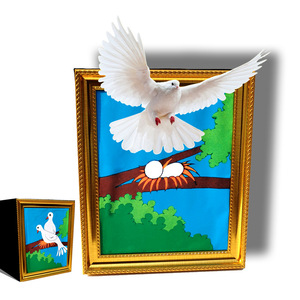 Cadre photo colombe volante magique, accessoire d'<span class=keywords><strong>illusion</strong></span> scénique, tour de magie avec oiseau, accessoires de spectacle pour magicien professionnel - Product Image 4