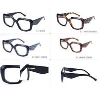Performance à coût élevé Anti lumière bleue à la mode épais lunettes carré optique oeil hommes lunettes acétate feuille monture de lunettes