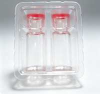 Plateau en plastique PP pour flacons, vente en gros, pour flacons de bio-essences, réactifs liquides, plateau d'emballage personnalisé pour flacons de laboratoire et flacons de réactifs