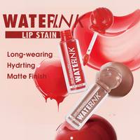 Teinture à lèvres vegan haute pigmentation, longue tenue, avec logo personnalisé, légère, mate, hydratante, effet Waterink