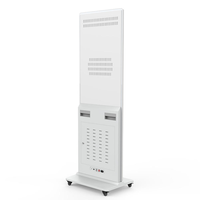 Affichage numérique sur pied 75 pouces 4K, écran plein, Android AI, humanoïde virtuel, kiosque sans écran tactile, microphone intégré pour restaurant, hôtel