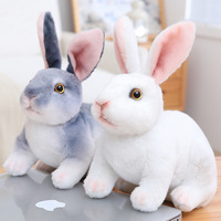 Peluche lapin blanc créative avec rembourrage en coton PP pour enfants de maternelle, jouet apaisant pour le sommeil