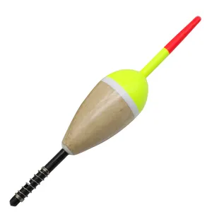 Flotteurs de pêche en bois de balsa et Bobbers Spring Oval Stick Slip Bobbers pour Crappie Panfish Walleyes EVA Material Eva Buoy