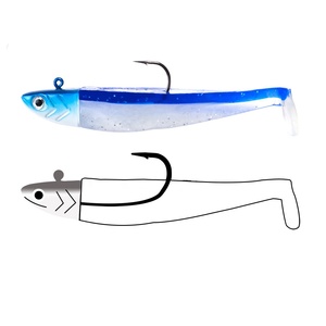 Leurres d'appâts souples en Silicone méné noir 5g 12g 25g Leurre De Pche tête de gabarit leurre souple pour la pêche à la <span class=keywords><strong>truite</strong></span> de bar de mer leurre souple - Product Image 3