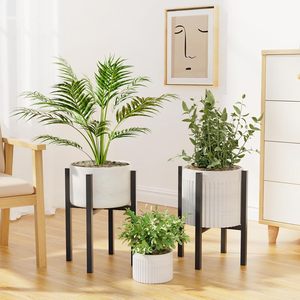 Soporte de metal extensible para macetas, estante de almacenamiento para macetas y cestas de interior para balcones, estante de almacenamiento de jardín de pie. - Product Image 2