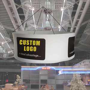 Letrero Publicitario Personalizado para Interiores, Banner Triangular Colgante de Techo de 8 pies, Tela Acrílica y Marco de Aluminio, Duradero y Ligero - Product Image 1