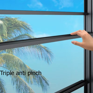 ประตูกิโยตินแบบเลื่อนได้แนวตั้งกระจกอลูมิเนียมแบบพาโนรามาหน้าต่างบ้านระเบียงหน้าต่างยกไฟฟ้าดีไซน์ใหม่ - Product Image 6