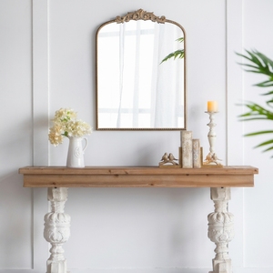 Specchio ad Arco Dorato 24" X 36", Decorazione Murale Ispirata allo Stile <span class=keywords><strong>Barocco</strong></span> per Bagno, Camera da Letto, Soggiorno - Product Image 6