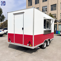 Remolque de Comida CAMPTRL de 13 pies, Mini Camioneta de Comida con Ventanas de Vidrio, Aprobado por DOT, Cocina Móvil, Camión de Comida para BBQ, Carrito de Hot Dogs en Venta