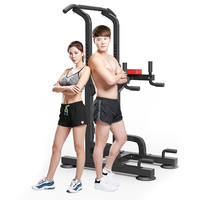 Torre de Ejercicios para Gimnasio, Estación de Dominadas y Flexiones con Barra de Dominadas para Desarrollo Muscular y Accesorios de Pelotas