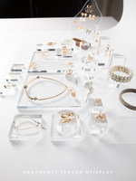 Cubes de présentation en acrylique transparent, plateau à bijoux modulaire, support de bloc, accessoires de photographie, accessoires de présentation
