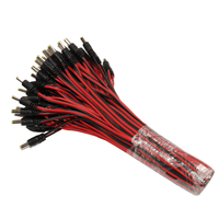 Cable de Alimentación de CC de 12 V con Conector de Barril, Cable de Alimentación de CC Macho-Hembra de 2,1 mm x 5,5 mm para Cámara de Seguridad CCTV