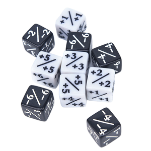 Faccub Hot Bán Trong Kho Thêm Nhỏ 16Mm D6 Dice Set + 1/+ 1 Và-1/-1 Cho Mtg Các Thu thập Trắng & Đen - Product Image 3