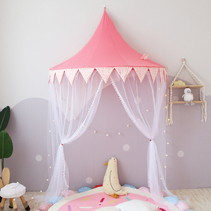 Maibeibi nordique enfants lit tente de jeu intérieur rose princesse jouer maison bébé filles berceau auvent filet enfants <span class=keywords><strong>chambre</strong></span> décor - Product Image 5