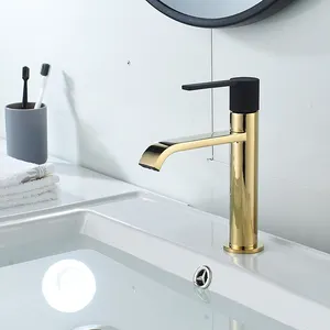 Momali torneira de água, torneira de bronze para banheiro, de luxo, preto e dourado