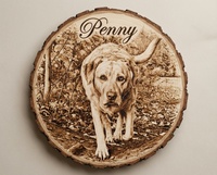 Cadeau de dropshipping HQ : Tableau rond en bois à personnaliser (peinture, photo, gravure) – Cadeau d'anniversaire, cadeaux originaux