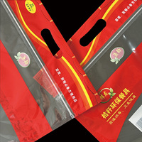 Sacs en plastique PE avec impression couleur personnalisée, pochettes refermables avec trou découpé pour poignée, pour l'emballage de vaisselle jetable