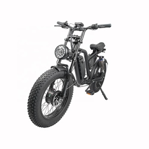 Dirt Bike électrique vélo électrique en alliage d'aluminium à double moteur homme 20 ''pas cher 7 vitesses gros pneu VTT électrique - Product Image 5