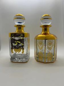 Sang trọng rỗng 450ml fireless hương thơm sậy khuếch tán chai bát giác Arabic phong cách Vàng Nước hoa dầu chai thủy tinh với bóng hình dạng nắp - Product Image 6