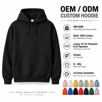 Sweat-shirt à capuche épais 390 GSM personnalisé avec logo, 100 % coton et mélange de spandex, pour homme, vente en gros, tailles S-4XL, OEM