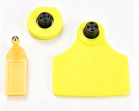 Étiquette d'oreille RFID UHF pour animaux, étiquette de traçabilité du bétail en TPU, étanche IP67, durable, codage personnalisable, portée de 10 m