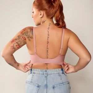 Da donna Sexy in tinta unita Bralette Lingerie intimo senza cuciture reggiseno regolabile reggiseno Push imbottito tazza sottile senza fili - Product Image 6