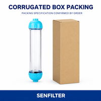 Cartouche de filtre à eau en ligne réutilisable SENFILTER pour usage domestique, filtration par osmose inverse manuelle intégrée 10 microns 3000 GPD