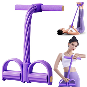 Resistance Band, 4-Tube Elastic Yoga Pull Rope for Home Workout, Fitness, Stretching & Strength Training - Product Image 1