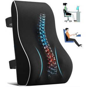 Cuscino Lombare Personalizzabile in Memory Foam, Design Ergonomico, Rimovibile e Lavabile per Sedia <span class=keywords><strong>da</strong></span> Gaming/<span class=keywords><strong>Ufficio</strong></span>/Sedile Auto - Product Image 1