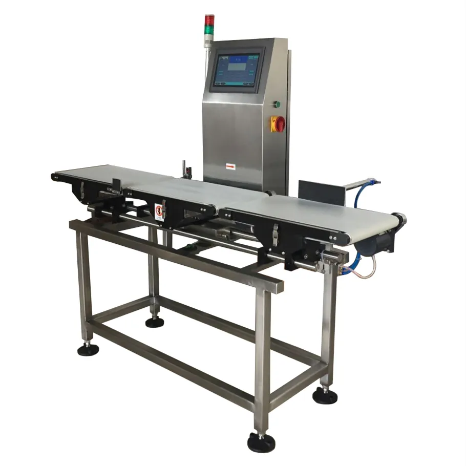 High precision checkweigher metal detector combo with pusher