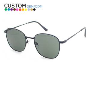 Classic <b>Round</b> Polarized <b>Sunglasses</b> for Men Fashionable <b>Sunglasses</b> for Women Metal Anti-UV Glasses - Product Image 1