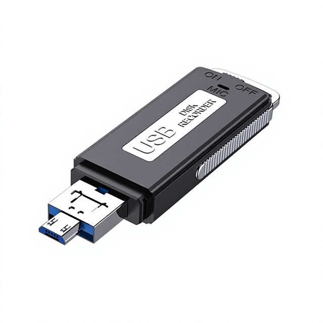 Portable USB Flash Drive Voice Recorder with 4GB-32GB Storage WAV Format 48KHZ Sampling Rate
