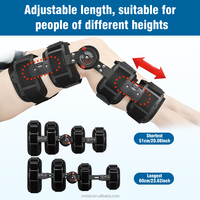 Stabilisateur de genou orthopédique à charnière réglable pour adultes Support de jambe en nylon et coton en aluminium pour basket-ball ROM
