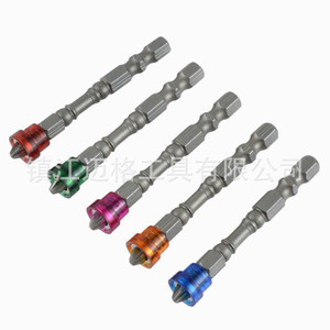 Multicolored Magnetic Phillips <b>Screwdriver</b> <b>Bits</b> S2 Steel 100Mm Industrial <b>Set</b> Anodized Aluminum Handle - Product Image 5