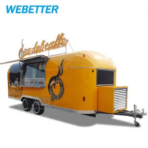 Máquina de remolque Airstream para aperitivos, camión de comida rápida para barbacoa, remolque móvil totalmente equipado para cocina, café, helado, comida, a la venta, EE. UU.