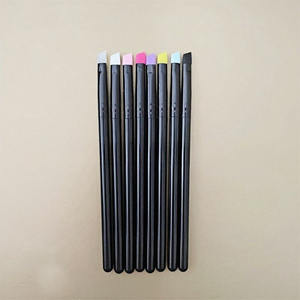 Brosse à sourcils réutilisable à pointe courte et inclinée pour rehaussement de sourcils, outil à paillettes, laminateur, outil en silicone pour rehaussement de cils et sourcils, commande en gros RTS - Product Image 1