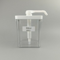 Bouteille distributrice en PET à large ouverture, grand bouchon, vide, 500 ml, logo personnalisé, pour désinfectant pour les mains, crème de soin